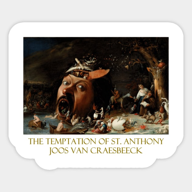 The Temptation of St. Anthony (1650) by Flemish Painter Joos van Craesbeeck Sticker by Naves